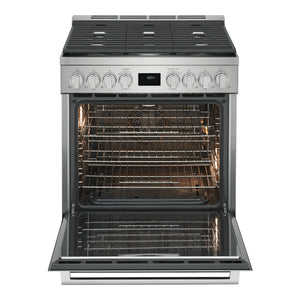 Cuisinière au gaz 30 po, 4,5 pi³ Inox avec Convection, Grillage et Rôtissage