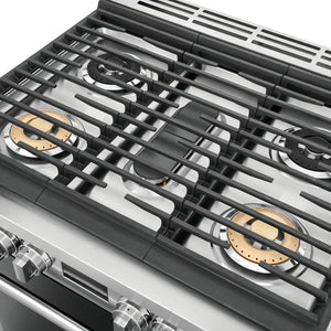 Cuisinière au gaz 30 po, 4,5 pi³ Inox avec Convection, Grillage et Rôtissage