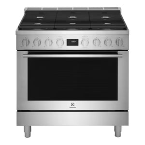 Cuisinière au gaz 36 po, 4,4 pi³ Inox avec Brûleurs doubles, Convection et Rôtissage