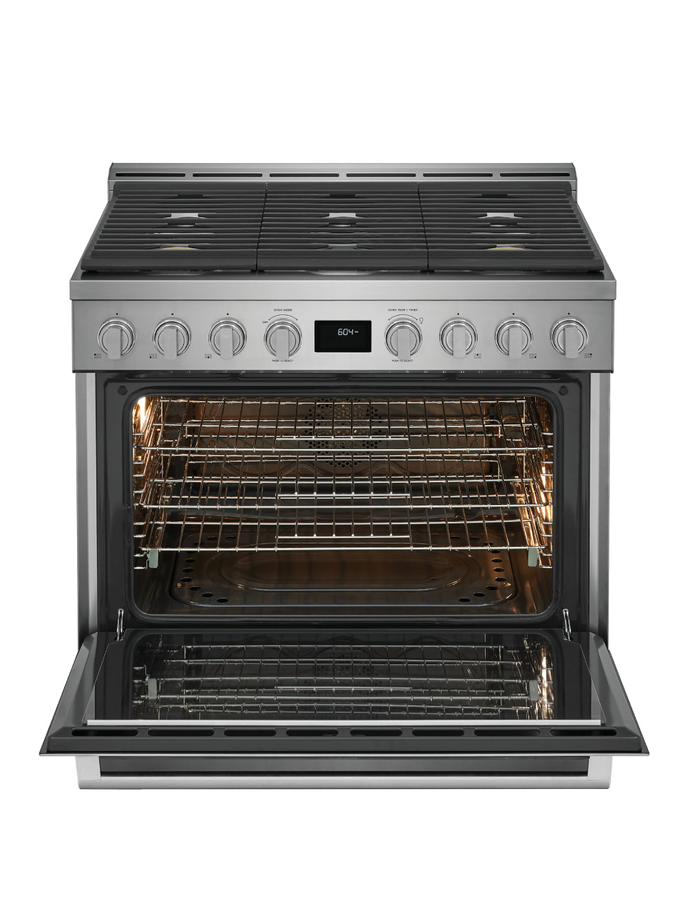 Cuisinière au gaz autoportante 36 po. 4,4 pi³ Inox
