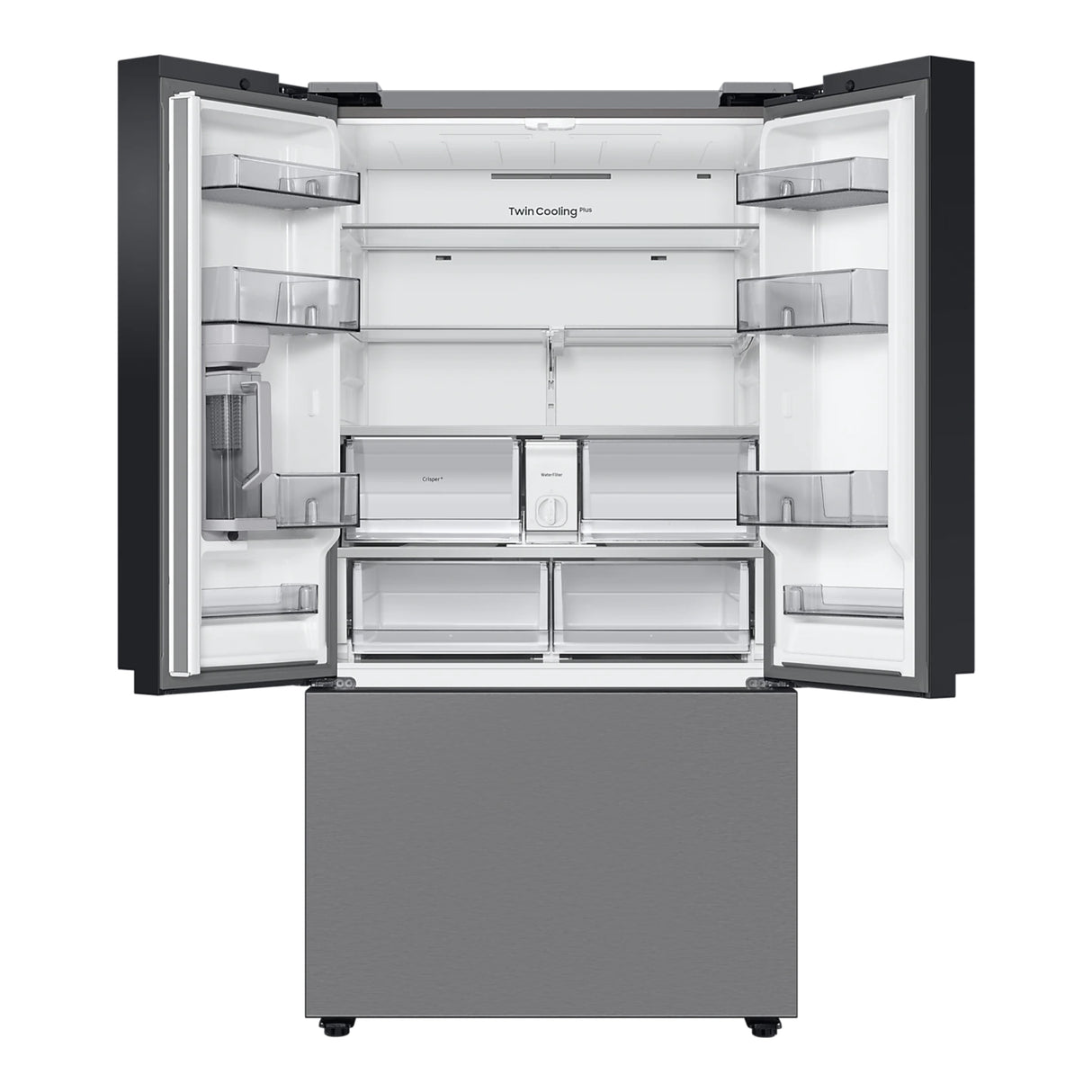 Réfrigérateur portes françaises Argent 36po