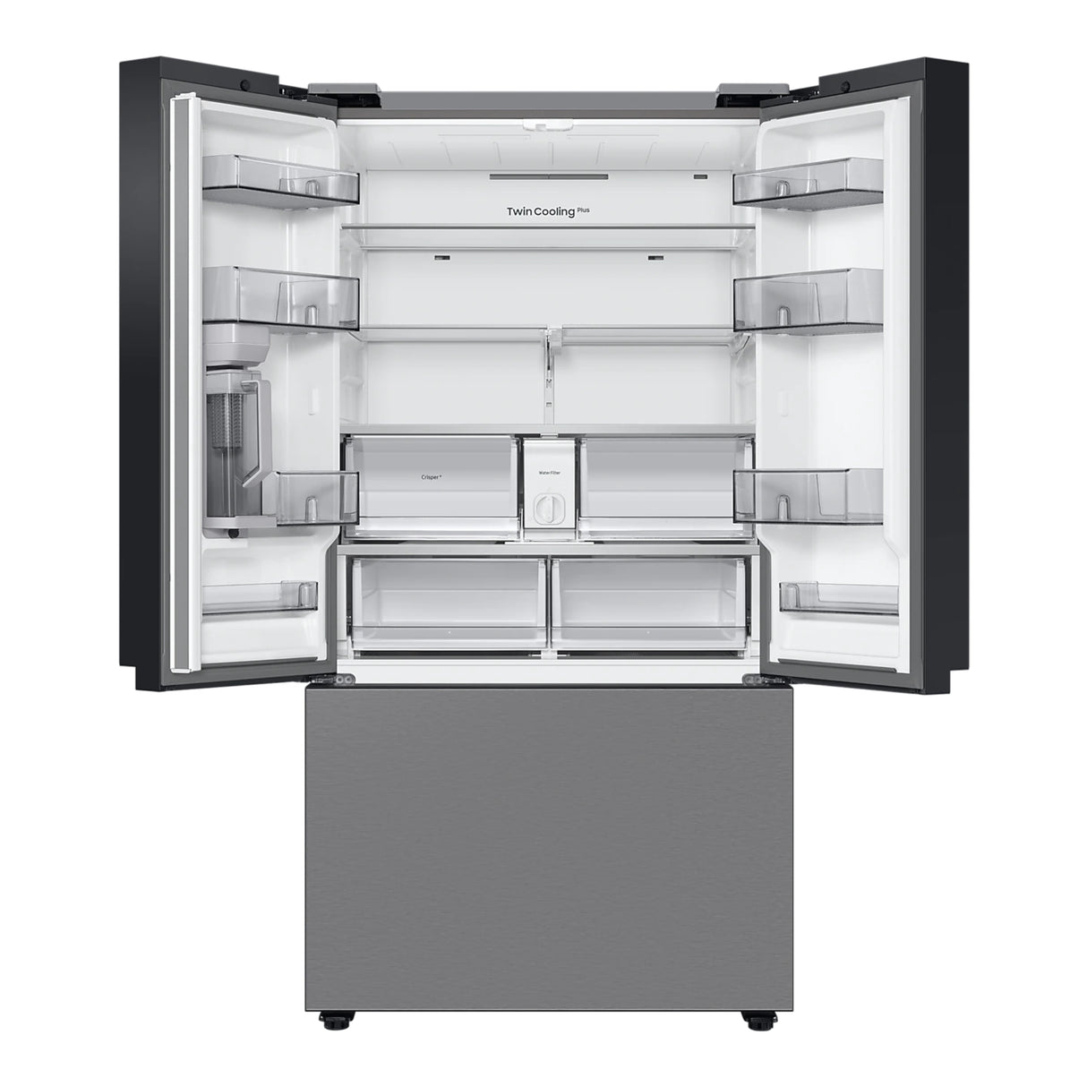Réfrigérateur portes françaises Argent 36po