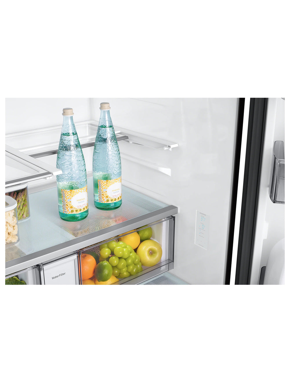 Réfrigérateur portes françaises Argent 36po