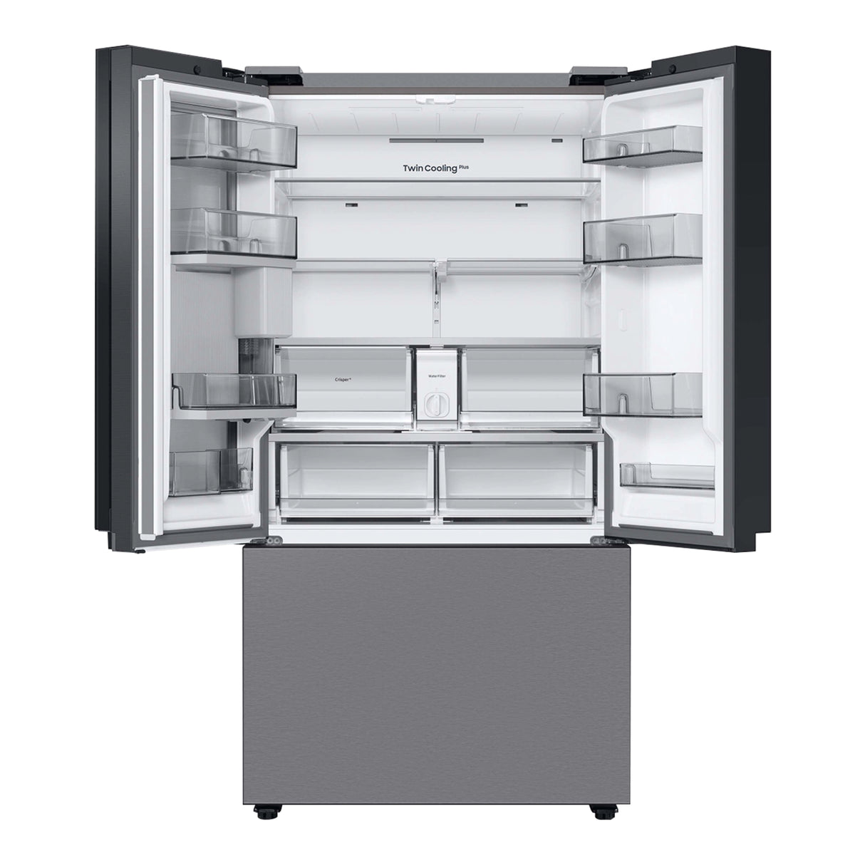 Réfrigérateur portes françaises Argent 36po