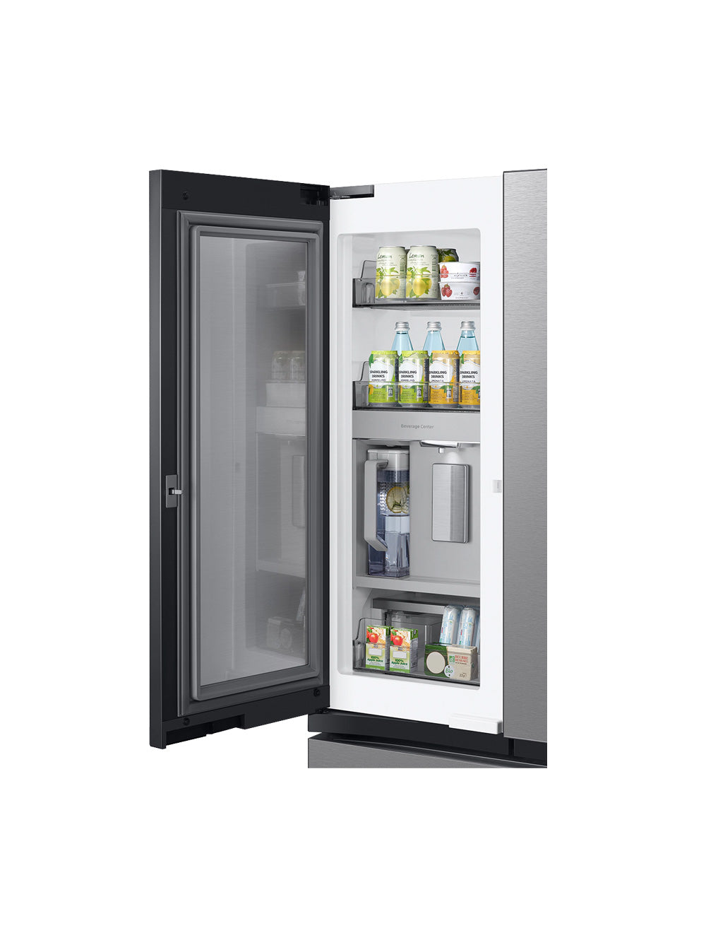 Réfrigérateur portes françaises Argent 36po