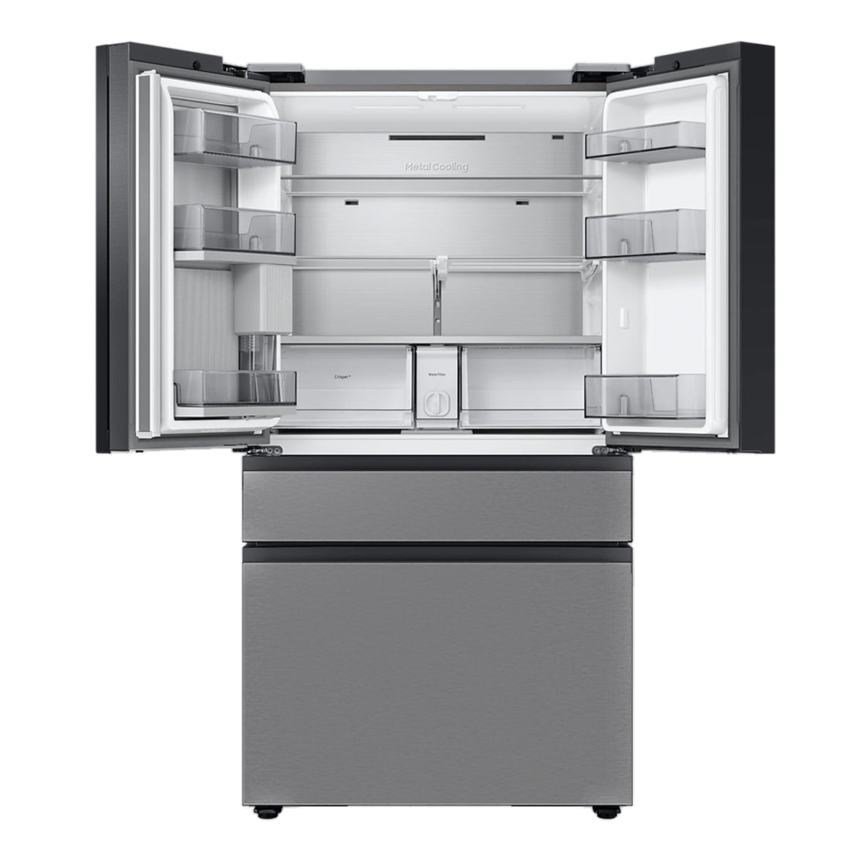 Réfrigérateur portes françaises Argent 36po