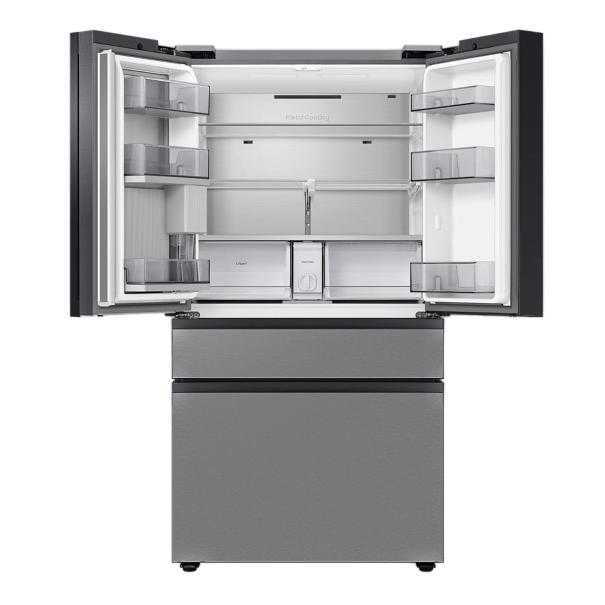 Réfrigérateur portes françaises Argent 36po