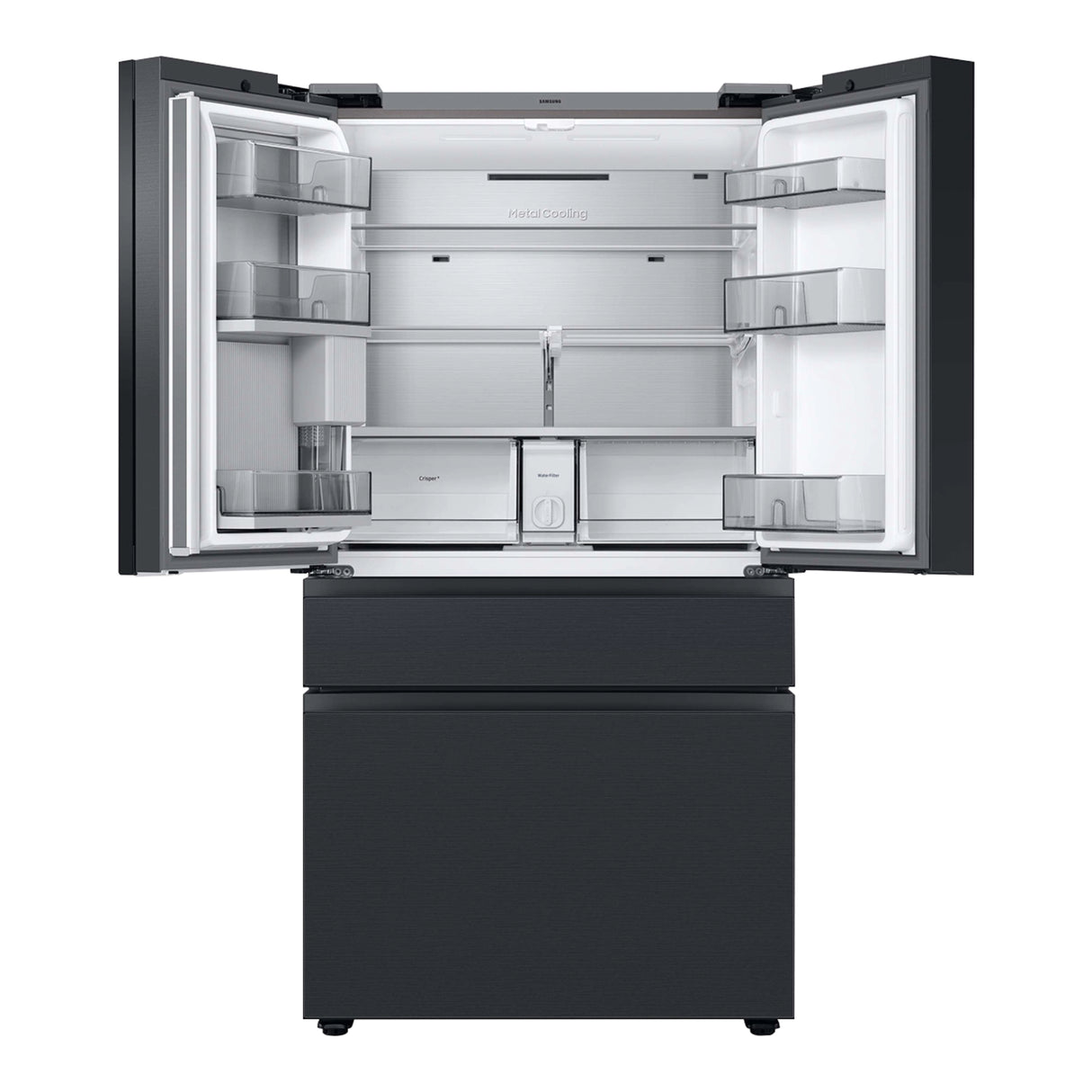 Réfrigérateur portes françaises Noir 36po
