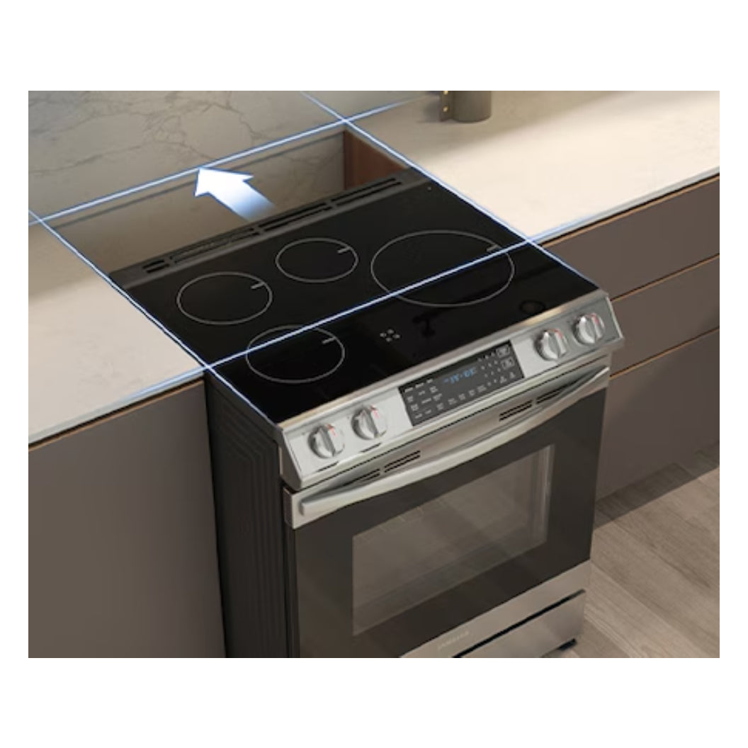 Cuisinière à induction encastrable 30 po 6,3 pi³ Inox - Air Fry et brûleur de 3800 W