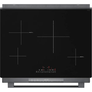Cuisinière à induction encastrable 30 po, 4,6 pi³ Inox noir - Série 800 avec Convection pro & tiroir réchaud
