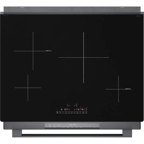 Cuisinière à induction encastrable 30 po, 4,6 pi³ Inox noir - Série 800 avec Convection pro & tiroir réchaud