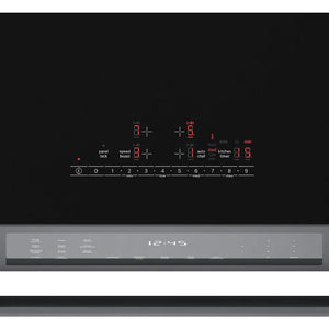 Cuisinière à induction encastrable 30 po, 4,6 pi³ Inox noir - Série 800 avec Convection pro & tiroir réchaud