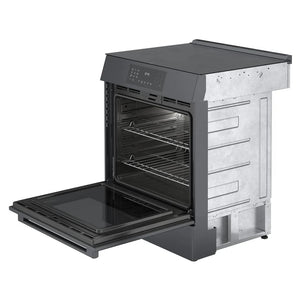 Cuisinière à induction encastrable 30 po, 4,6 pi³ Inox noir - Série 800 avec Convection pro & tiroir réchaud