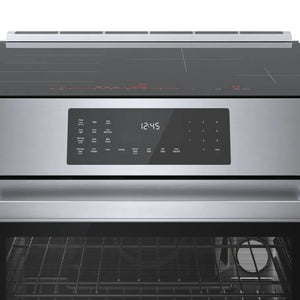 Cuisinière à induction encastrable 30 po, 4,6 pi³ Inox avec FlexInduction et tiroir-réchaud - Série Benchmark