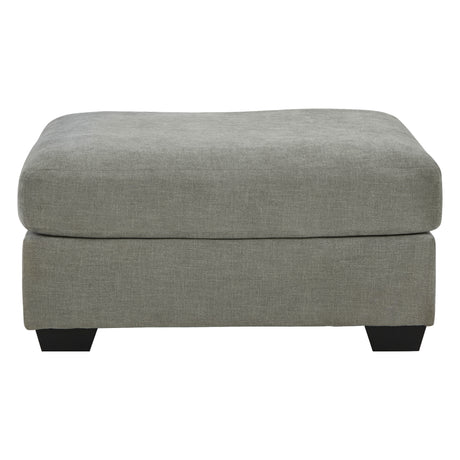 Ottoman surdimensionné Keener en tissu gris cendré