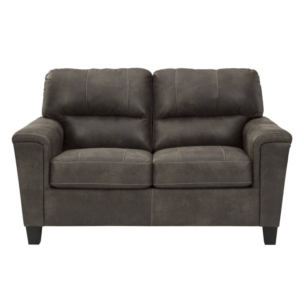 Causeuse aspect cuir gris - Navi