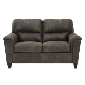 Causeuse aspect cuir gris - Navi