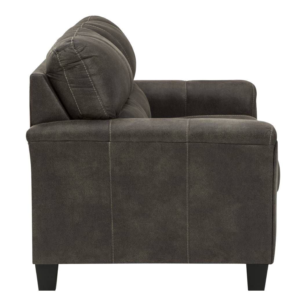 Causeuse aspect cuir gris - Navi