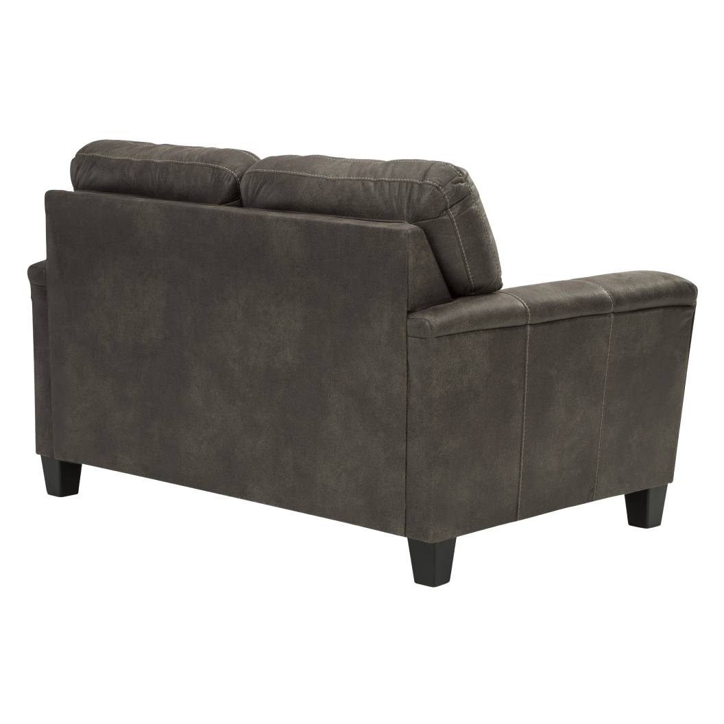 Causeuse aspect cuir gris - Navi