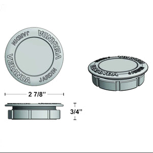 Bouchon pour centre de table robuste noir - Kaza