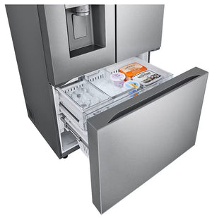 Réfrigérateur porte française 36 po, 31 pi³ 3 portes, Inox avec Wi-Fi et distributeur d'eau et glaçons