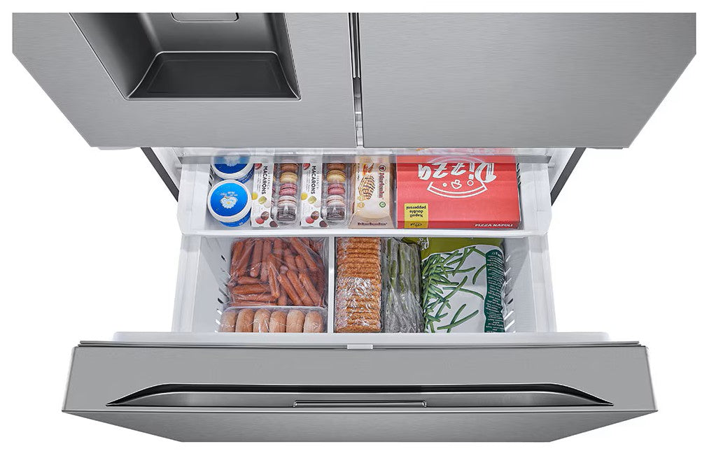 Réfrigérateur porte française à profondeur de comptoir 36 po, 26 pi³ Inox avec Wi-Fi et distributeur d'eau