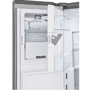 Réfrigérateur porte française à profondeur de comptoir 36 po, 26 pi³ Inox avec Wi-Fi et distributeur d'eau