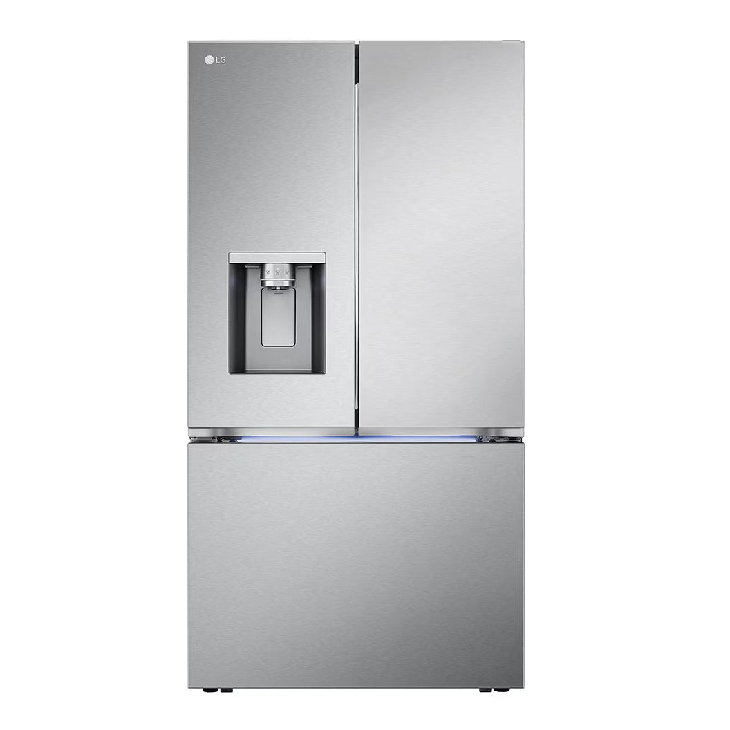 Réfrigérateur porte française à profondeur de comptoir 36 po, 26 pi³ Inox avec Wi-Fi et distributeur d'eau