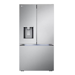 Réfrigérateur porte française à profondeur de comptoir 36 po, 26 pi³ Inox avec Wi-Fi et distributeur d'eau