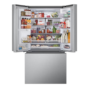 Réfrigérateur porte française à profondeur de comptoir 36 po, 26 pi³ Inox avec Wi-Fi et distributeur d'eau