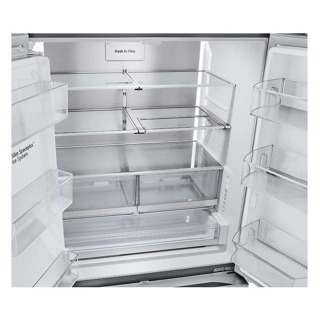 Réfrigérateur porte française à profondeur de comptoir 36 po, 26 pi³ Inox avec Wi-Fi et distributeur d'eau