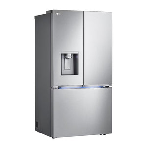 Réfrigérateur porte française à profondeur de comptoir 36 po, 26 pi³ Inox avec Wi-Fi et distributeur d'eau