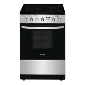 Cuisinière électrique 24 po, 1,9 pi³ Inox avec vitrocéramique et Convection à ventilateur