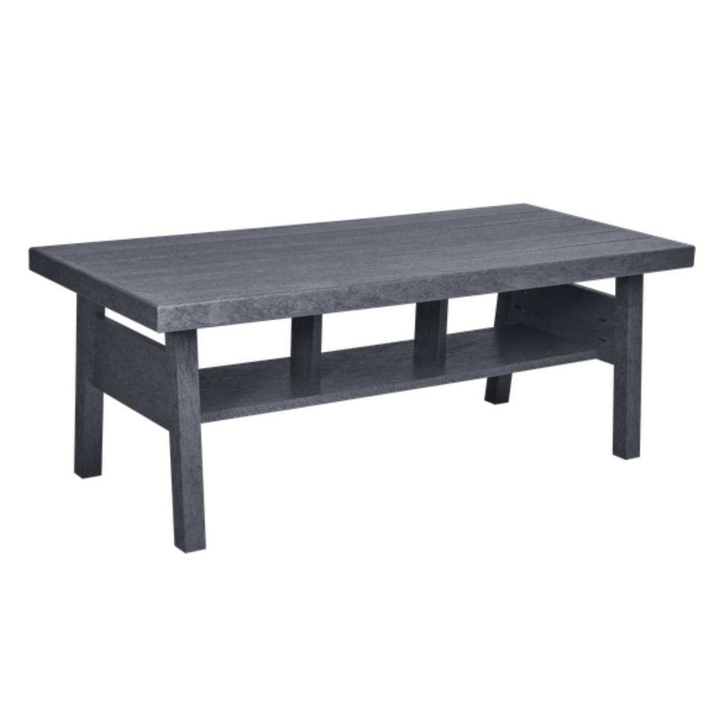 Table basse extérieure grise foncée plastique recyclé - Tofino