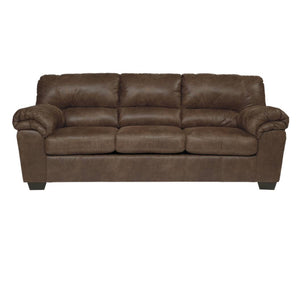 Sofa en aspect cuir brun foncé - Bladen