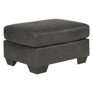Ottoman Bladen en similicuir gris ardoise