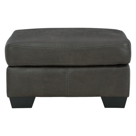Ottoman Bladen en similicuir gris ardoise