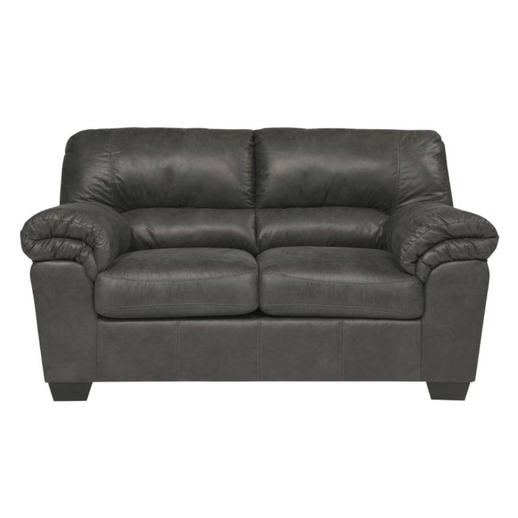 Causeuse aspect cuir gris - Bladen