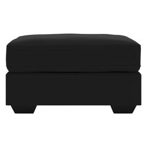 Ottoman Gleston en tissu noir onyx