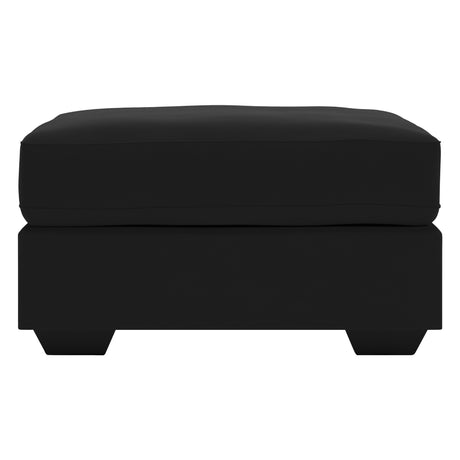 Ottoman Gleston en tissu noir onyx