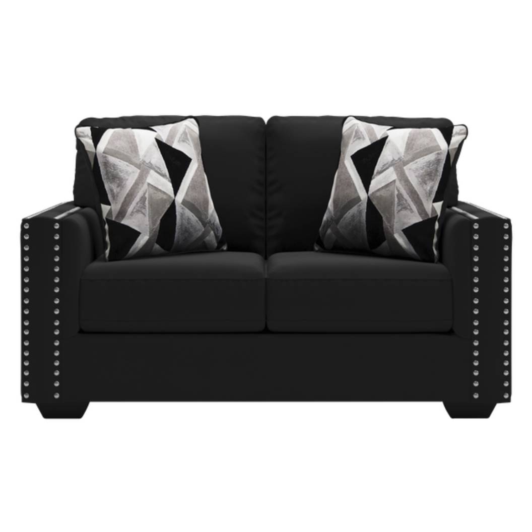 Causeuse en tissu noir - Gleston