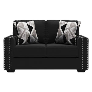 Causeuse en tissu noir - Gleston