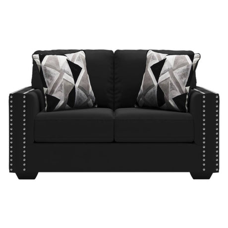 Causeuse noire tissu - Gleston