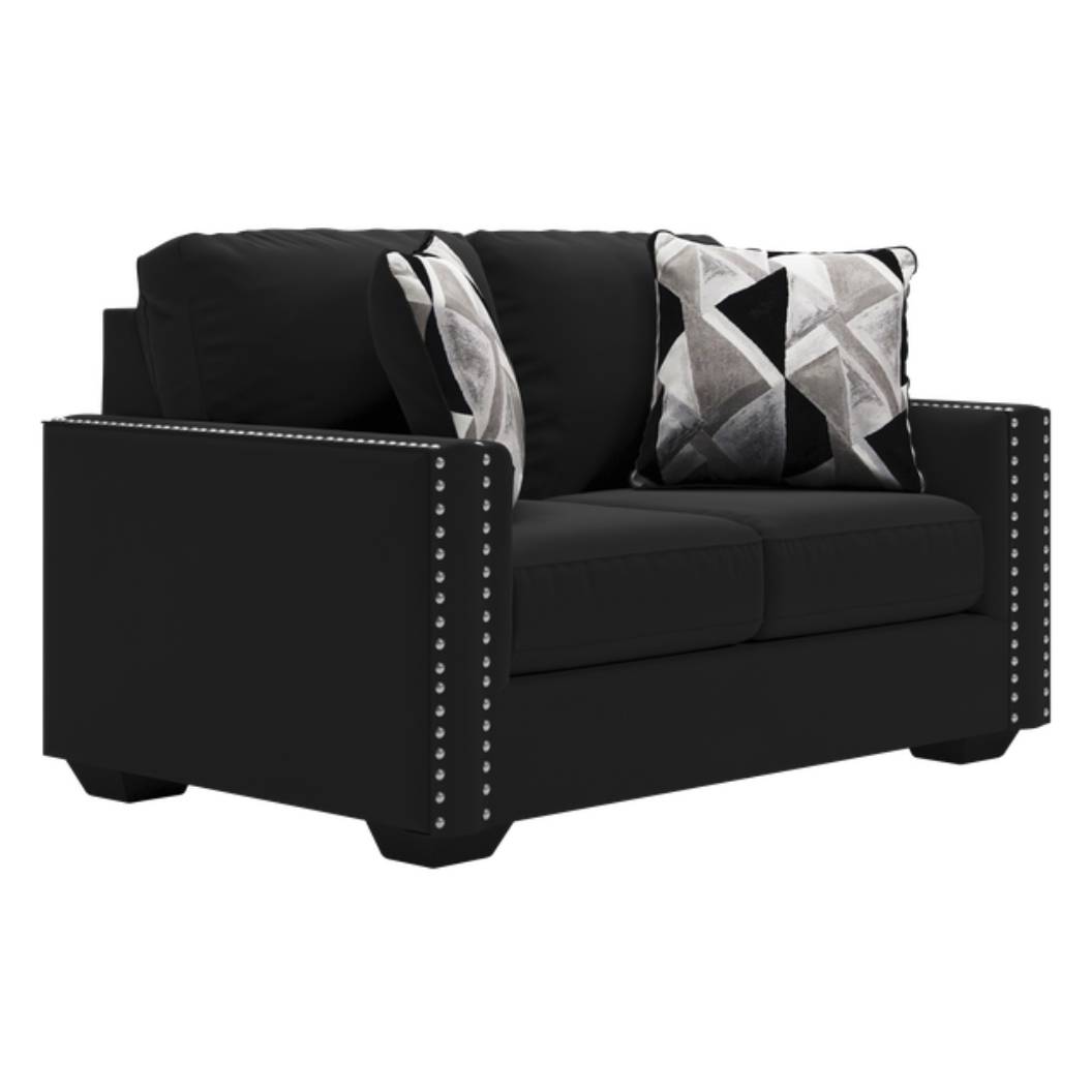 Causeuse en tissu noir - Gleston