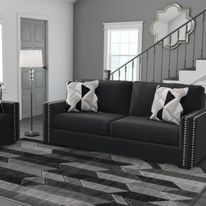 Sofa condo en tissu noir- Gleston