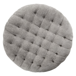 Ottoman surdimensionné Carnaby en tissu gris lin