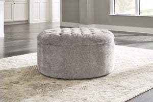 Ottoman surdimensionné Carnaby en tissu gris lin