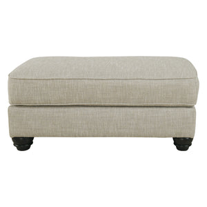 Ottoman Asanti en tissu beige lin