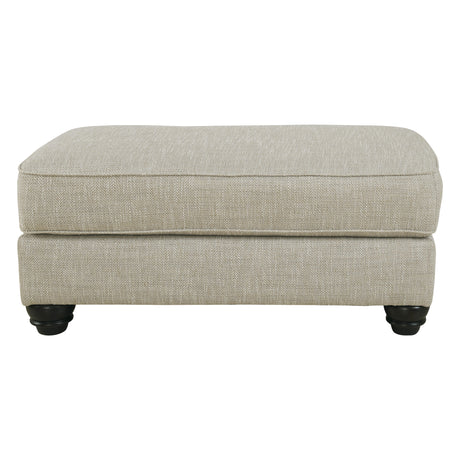 Ottoman Asanti en tissu beige lin