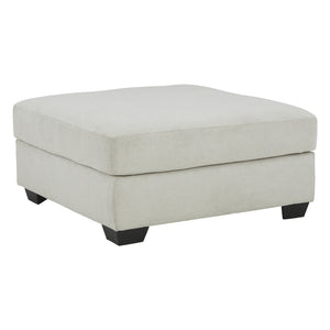 Ottoman surdimensionné Lowder en tissu gris pierre